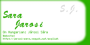 sara jarosi business card