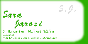 sara jarosi business card
